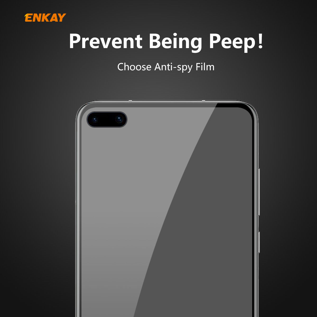 HAT PRINCE 0.26mm 9H 6D Full Screen Anti-Spy Tempered Glass Screen Protector for Huawei P40