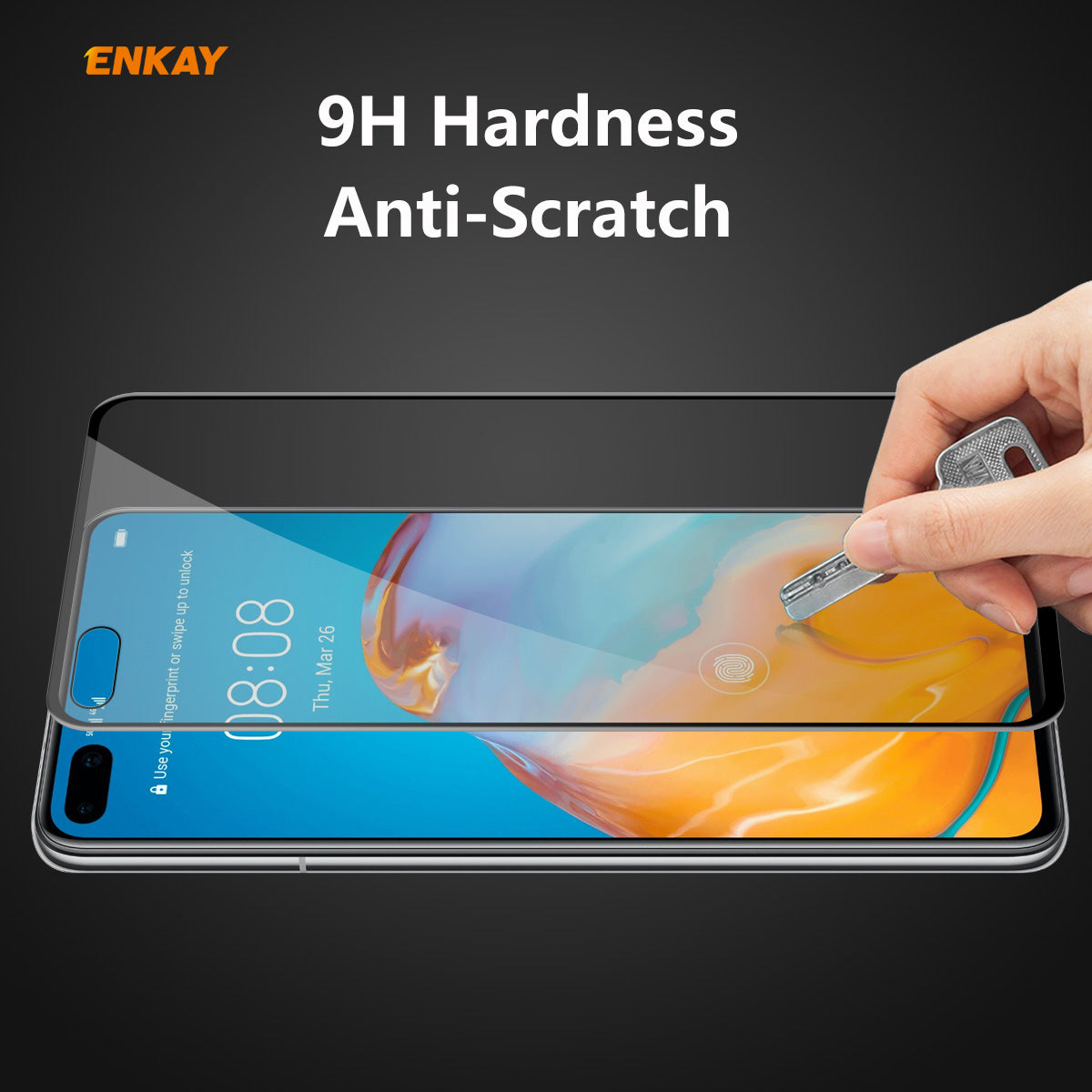HAT PRINCE 0.26mm 9H 6D Full Screen Anti-Spy Tempered Glass Screen Protector for Huawei P40