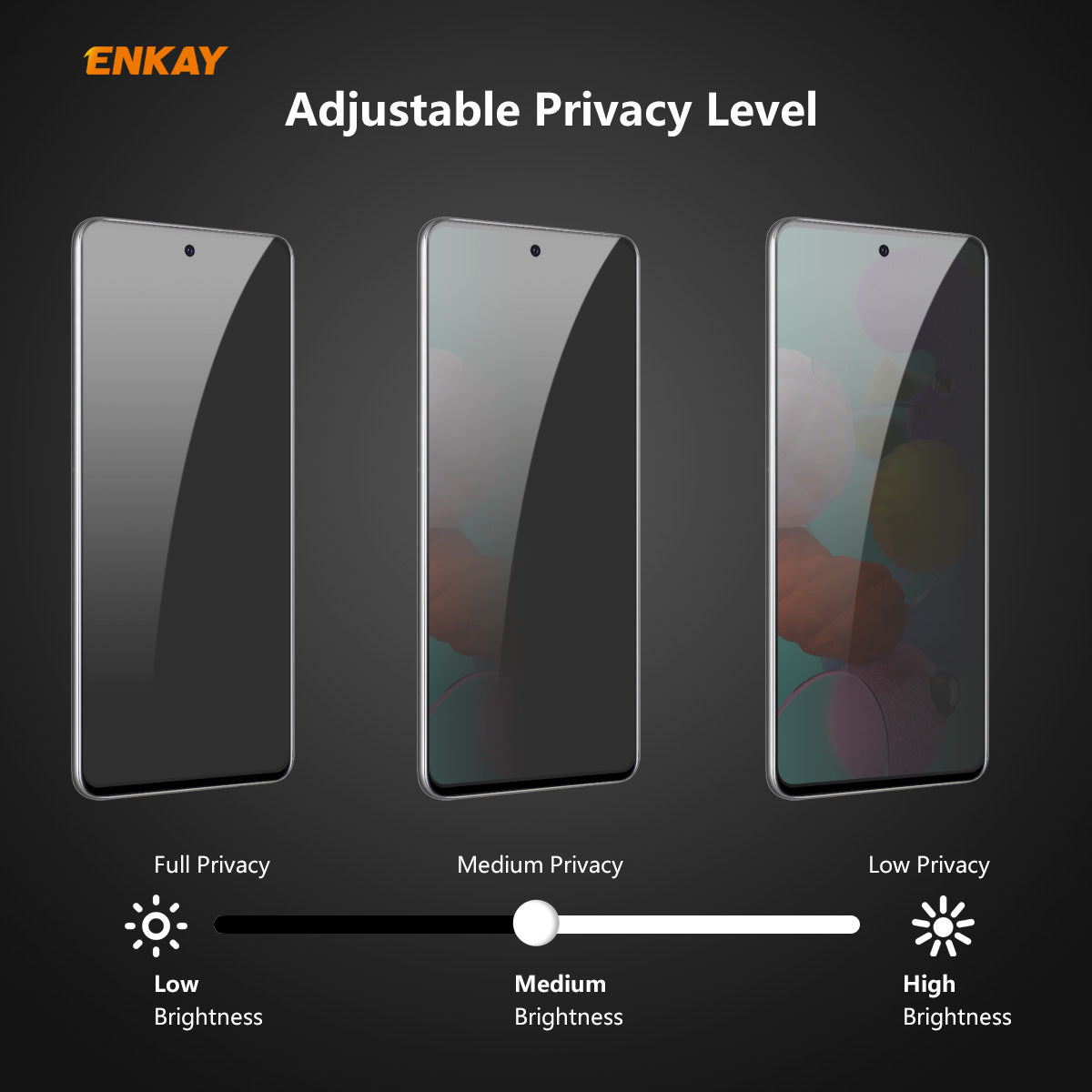 HAT PRINCE 0.26mm 9H 6D Full Screen Anti-Spy Tempered Glass Screen Guard Film for Samsung Galaxy A51 SM-A515