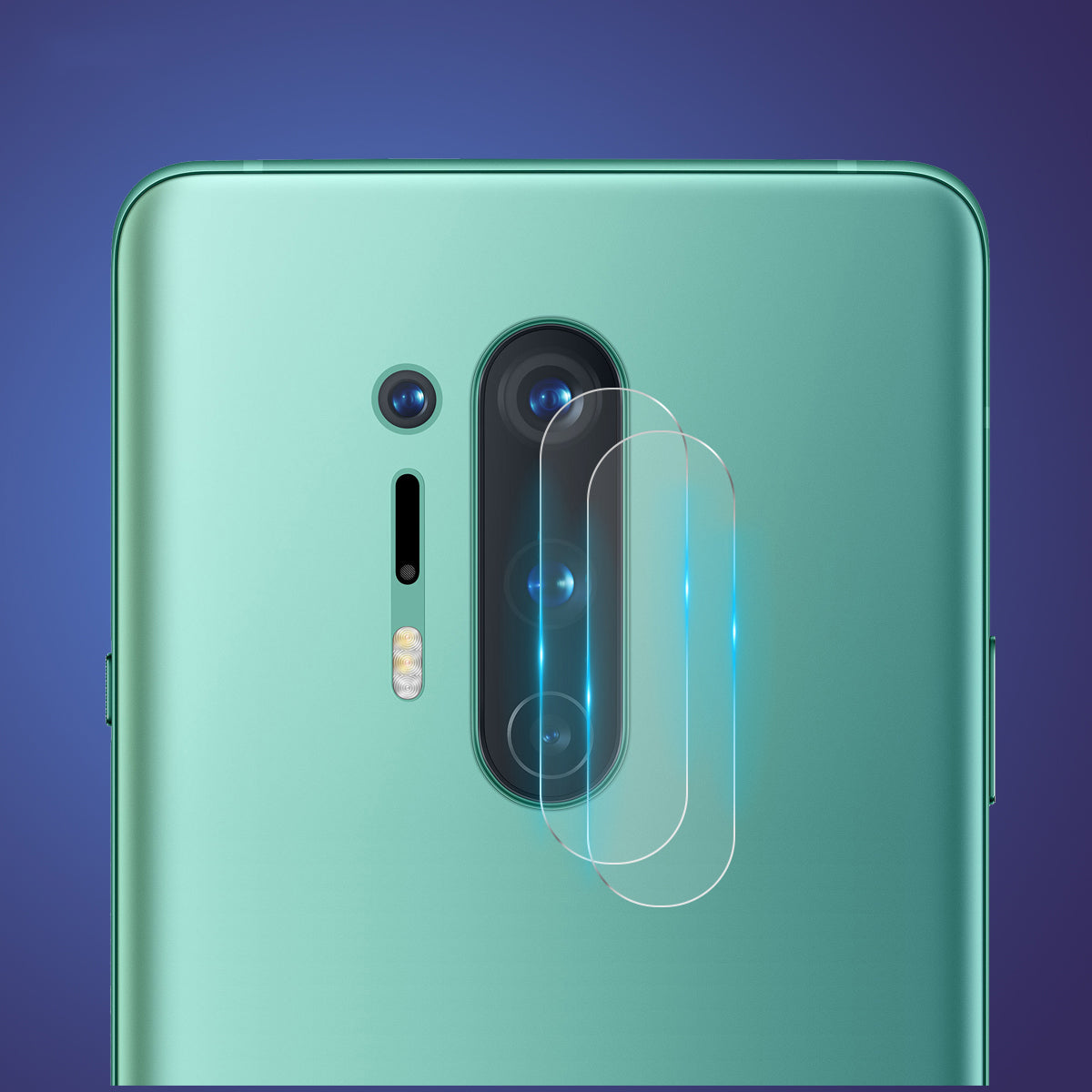 2Pcs ENKAY HAT PRINCE [0.2mm 9H 2.15D Arc Edges] Tempered Glass Back Camera Lens Guard Films for OnePlus 8 Pro