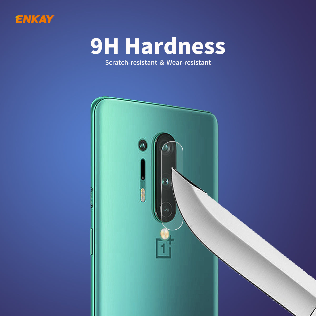 2Pcs ENKAY HAT PRINCE [0.2mm 9H 2.15D Arc Edges] Tempered Glass Back Camera Lens Guard Films for OnePlus 8 Pro