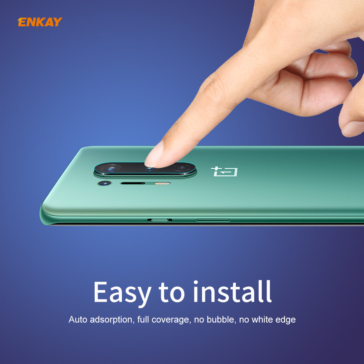 2Pcs ENKAY HAT PRINCE [0.2mm 9H 2.15D Arc Edges] Tempered Glass Back Camera Lens Guard Films for OnePlus 8 Pro