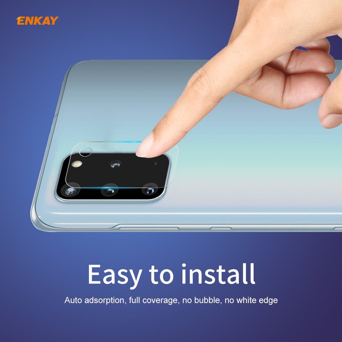 ENKAY HAT PRINCE 0,2 mm 9H 2,15D Tvrzené sklo Chrániče objektivu fotoaparátu [Arc Edge] pro Samsung Galaxy S20 Plus
