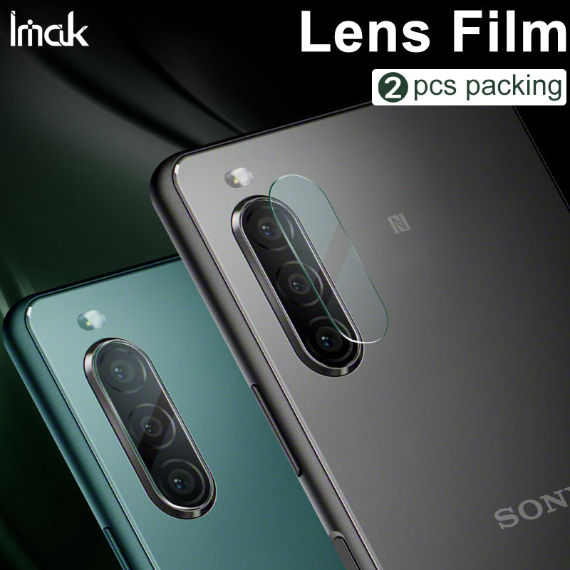 IMAK 2Pcs Pack High Definition Glass Lens Film for Sony Xperia 10 II