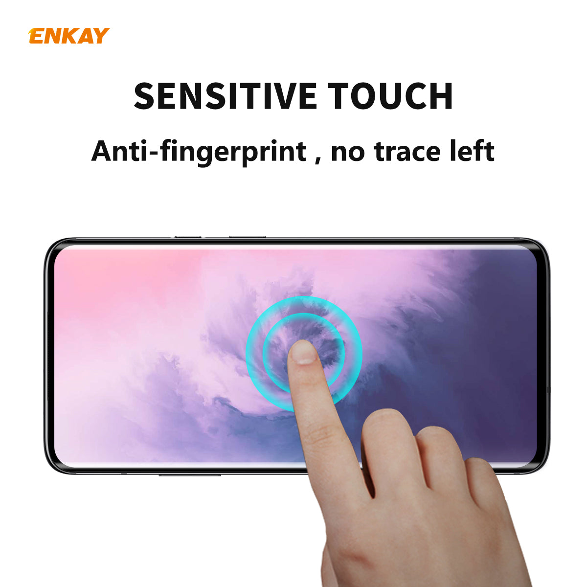 ENKAY 0.26mm 9H 3D Curved Full Glue Tempered Glass Full Screen Film for OnePlus 7T Pro 7 Pro