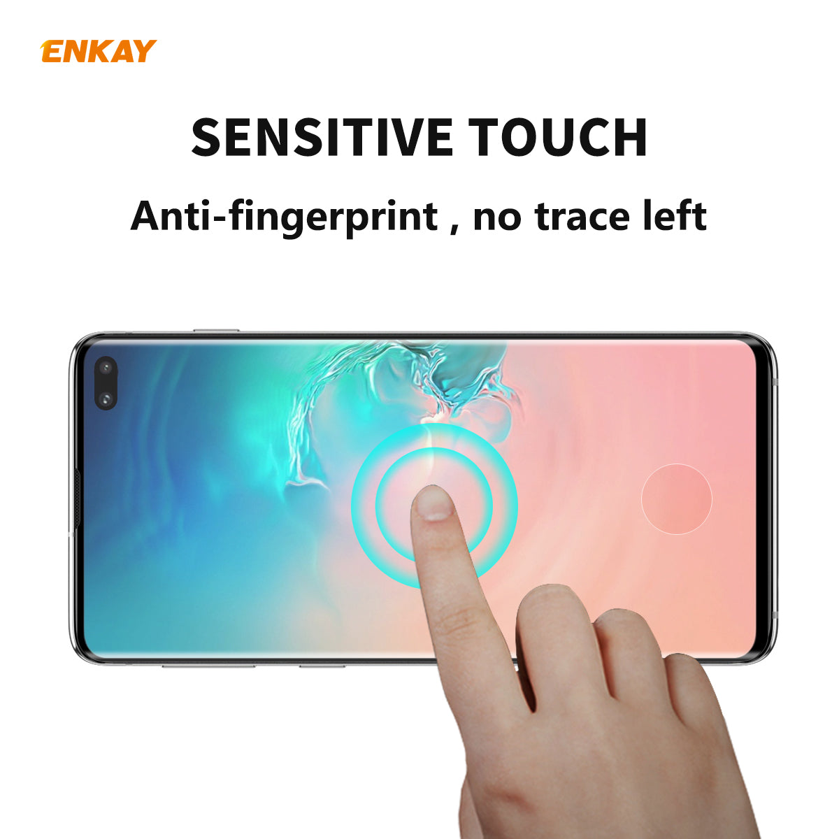 ENKAY 0.26mm 9H 3D Curved Full Glue Tempered Glass Full Screen Film Protector for Samsung Galaxy S10 Plus