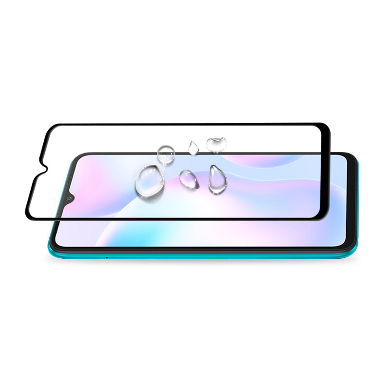 MOCOLO Secondary Hardening Screen Protector for Xiaomi Redmi 9A, HD Clear Silk Printing Full Coverage Full Glue Tempered Glass Film