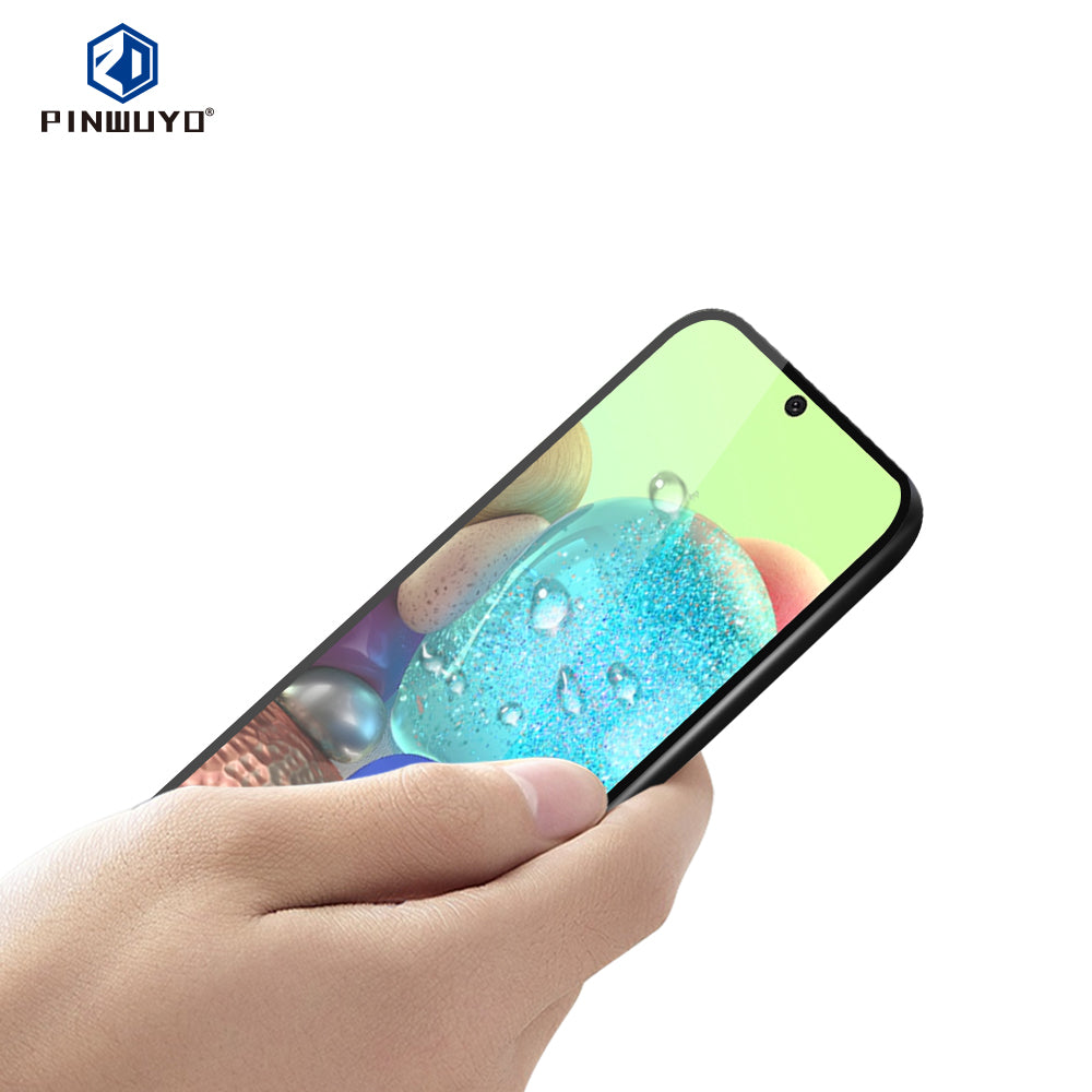 Tvrzené sklo PINWUYO 3D zakřivené proti rozbití odolné proti otiskům prstů Celoobrazovková fólie pro Samsung Galaxy A71 5G SM-A716