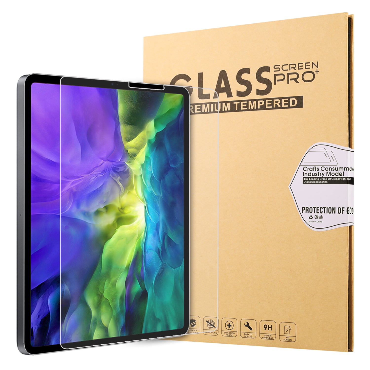 Full Size Tempered Glass Screen Protector Film Cover for iPad Air (2020) Air (2022) 10.9 inch