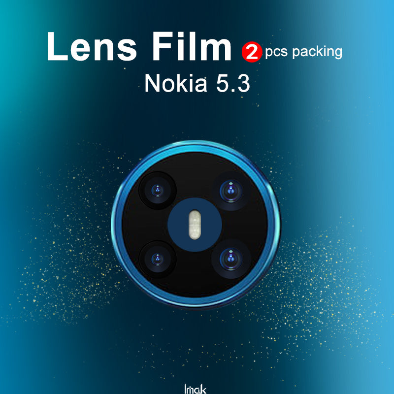IMAK 2Pcs Pack High Definition Glass Lens Film for Nokia 5.3