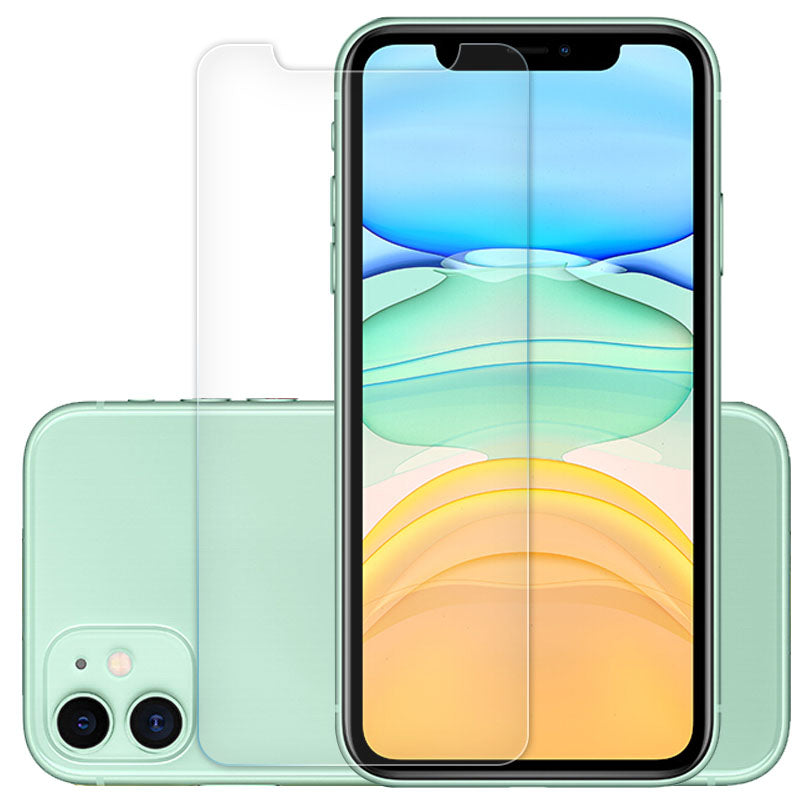 LUANKE 2Pcs Set HD Slotted Tempered Glass Screen Protector (Full Glue) for iPhone 11 6.1 inch