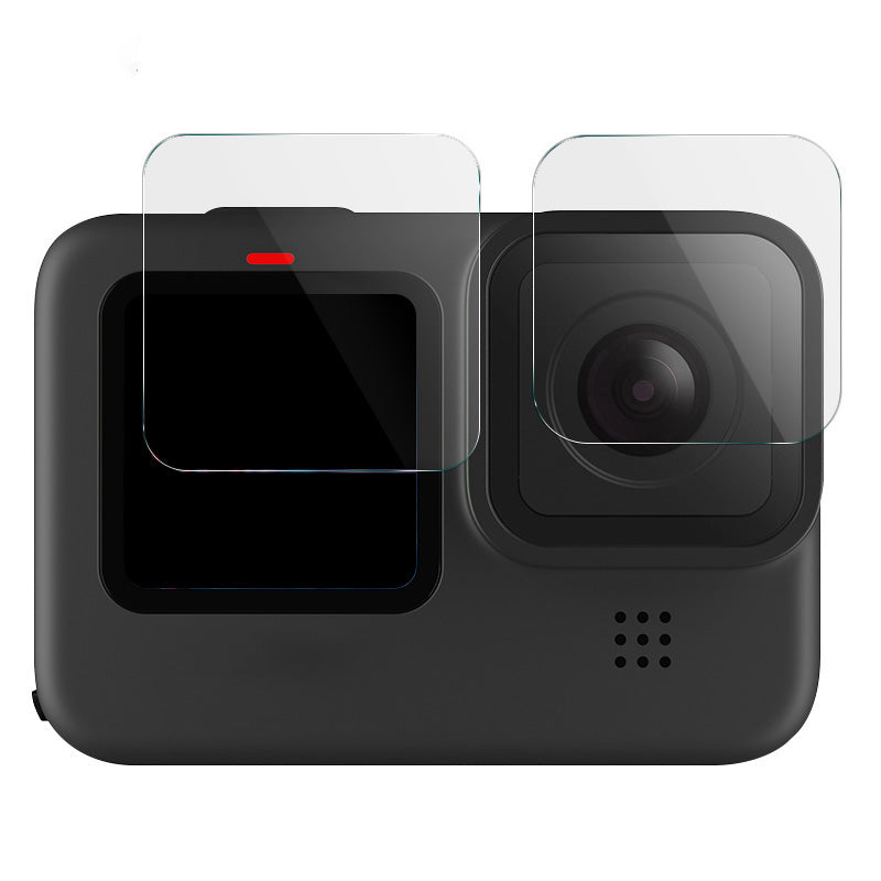 IMAK A Set of Front Back Screen Protector with Camera Lens Film for GoPro Hero9 Tempered Glass Film