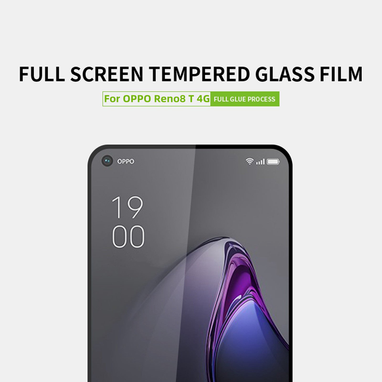 PINWUYO JK Tempered Glass Film Series-2 Anti-explosion Screen Protector for Oppo Reno8 T 4G Full Cover Full Glue Clear Tempered Glass Film