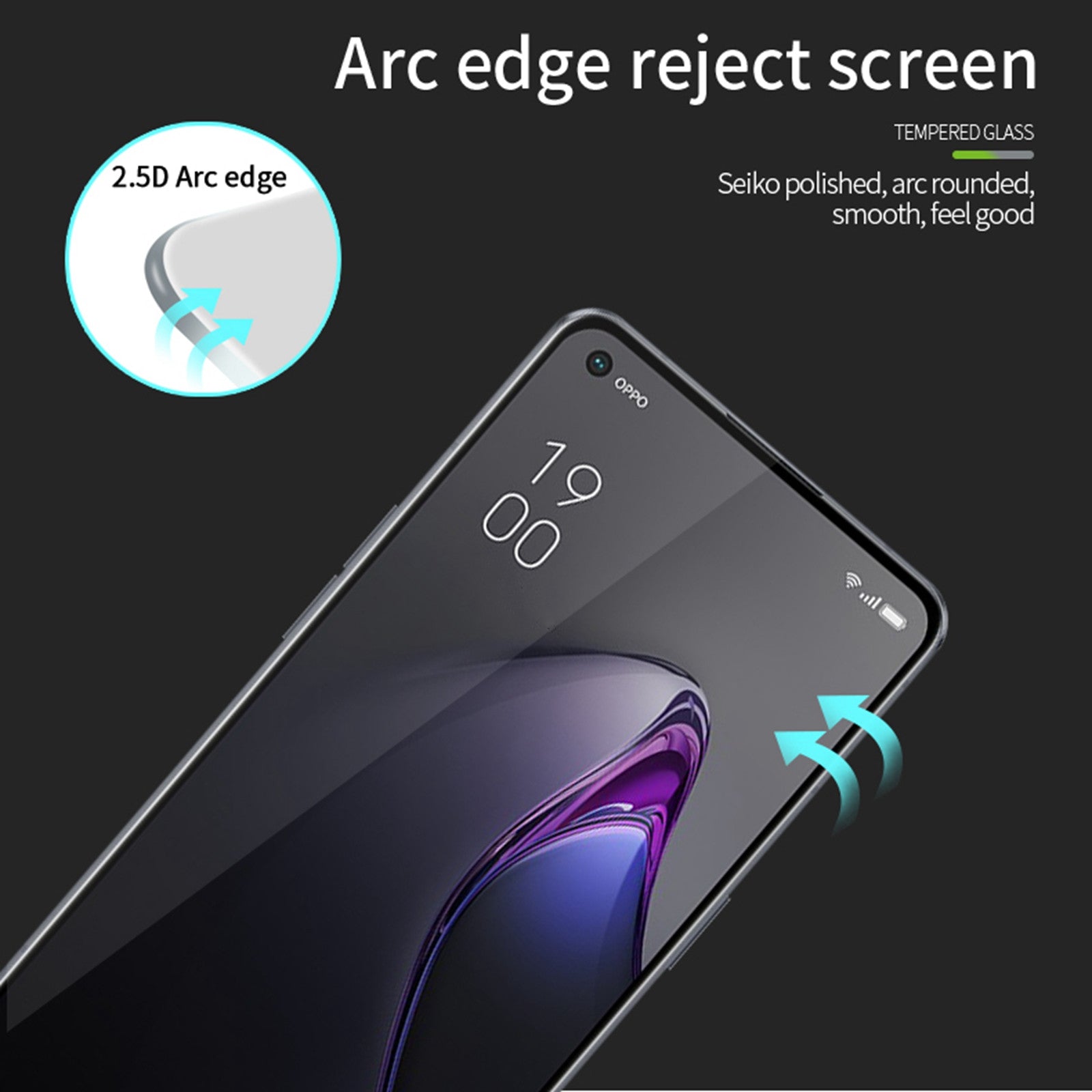 PINWUYO JK Tempered Glass Film Series-2 Anti-explosion Screen Protector for Oppo Reno8 T 4G Full Cover Full Glue Clear Tempered Glass Film