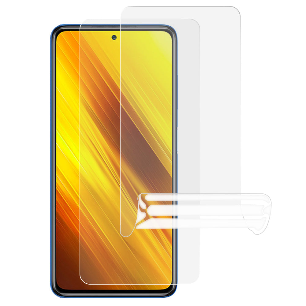 ENKAY HAT PRINCE 2PCS For Xiaomi Poco X3 NFC/Poco X3 Pro/Poco X3 Full Coverage Screen Protector TPE PET TPU Flexible Hydrogel Film (Full Glue)