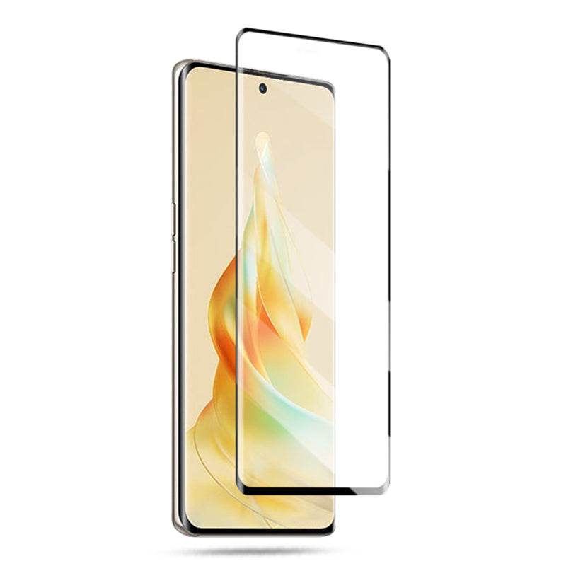 MOCOLO HD Anti-explosion Screen Protector For Oppo Reno8 T 5G/A1 Pro 5G 3D Curved Edges Full Glue Tempered Glass Film - Black