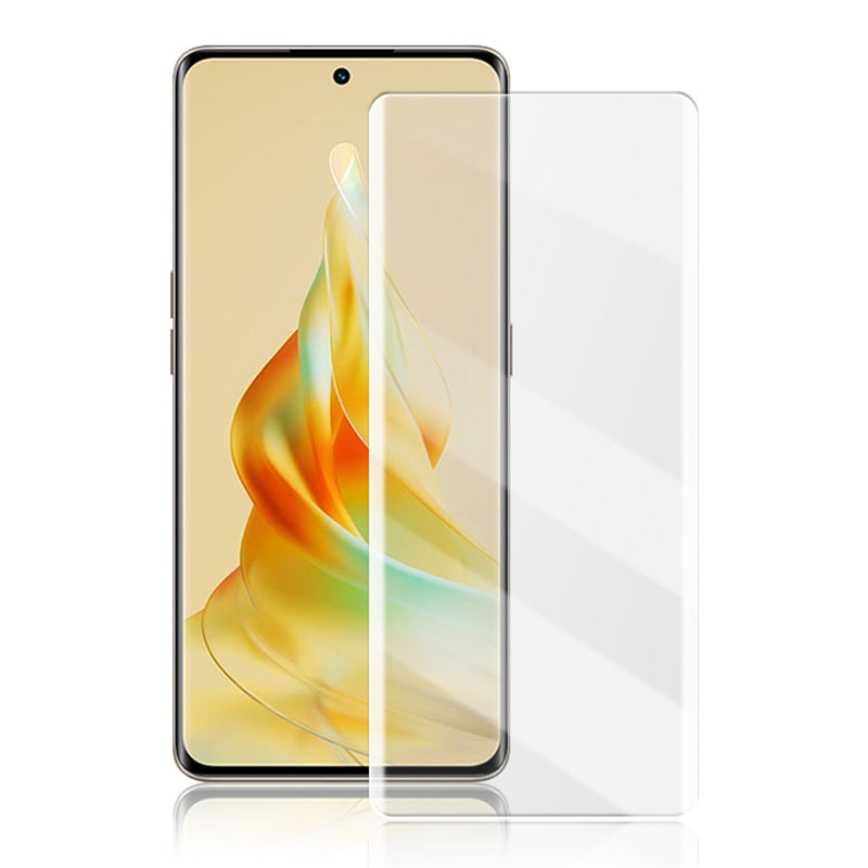 MOCOLO 3D Curved UV Liquid Tempered Glass Film for Oppo Reno8 T 5G/A1 Pro 5G Clear Anti-fingerprint Full Screen Protector
