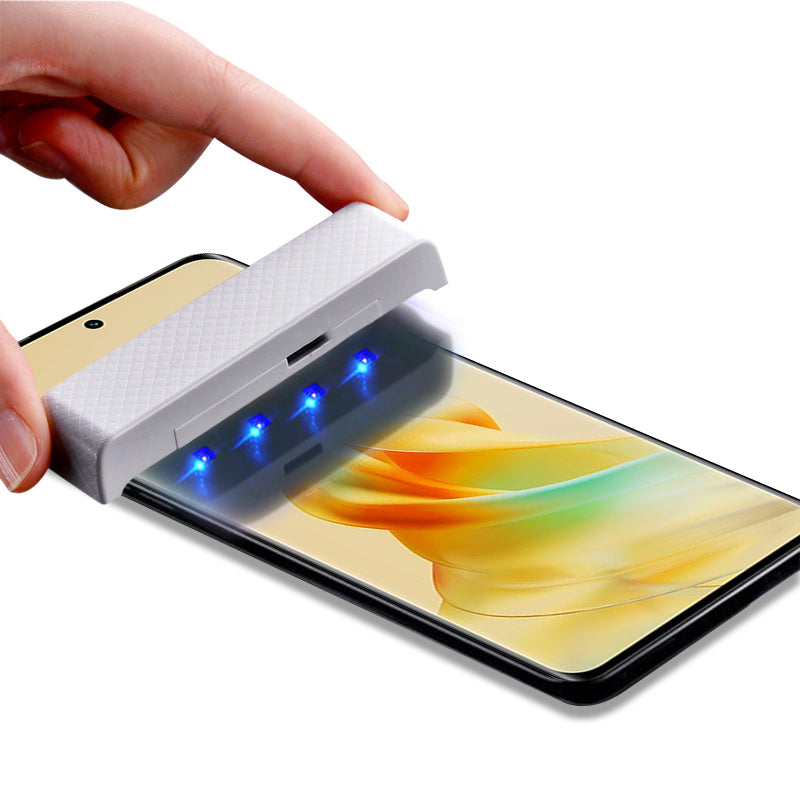 MOCOLO 3D Curved UV Liquid Tempered Glass Film for Oppo Reno8 T 5G/A1 Pro 5G Clear Anti-fingerprint Full Screen Protector