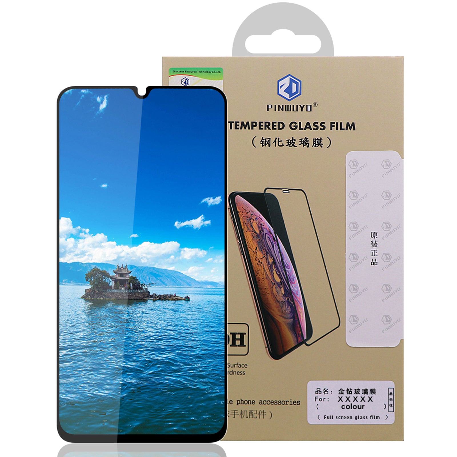 PINWUYO JK Tempered Glass Film Series-2 For Samsung Galaxy A34 5G Scratch Resistant Screen Protector Full Cover Full Glue Clear Tempered Glass Film