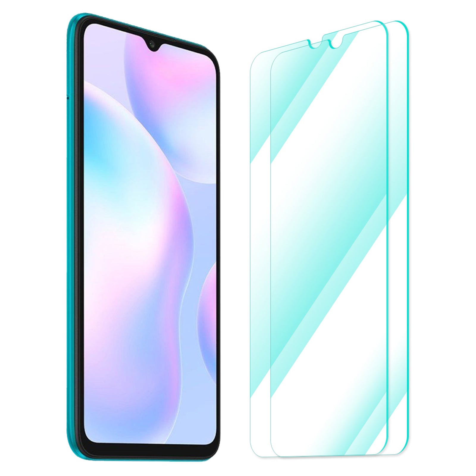 ENKAY HAT PRINCE 2Pcs/Pack for Xiaomi Redmi 9A/9C/9C NFC Tempered Glass Screen Protector 2.5D 0.26mm 9H Ultra Clear Screen Film