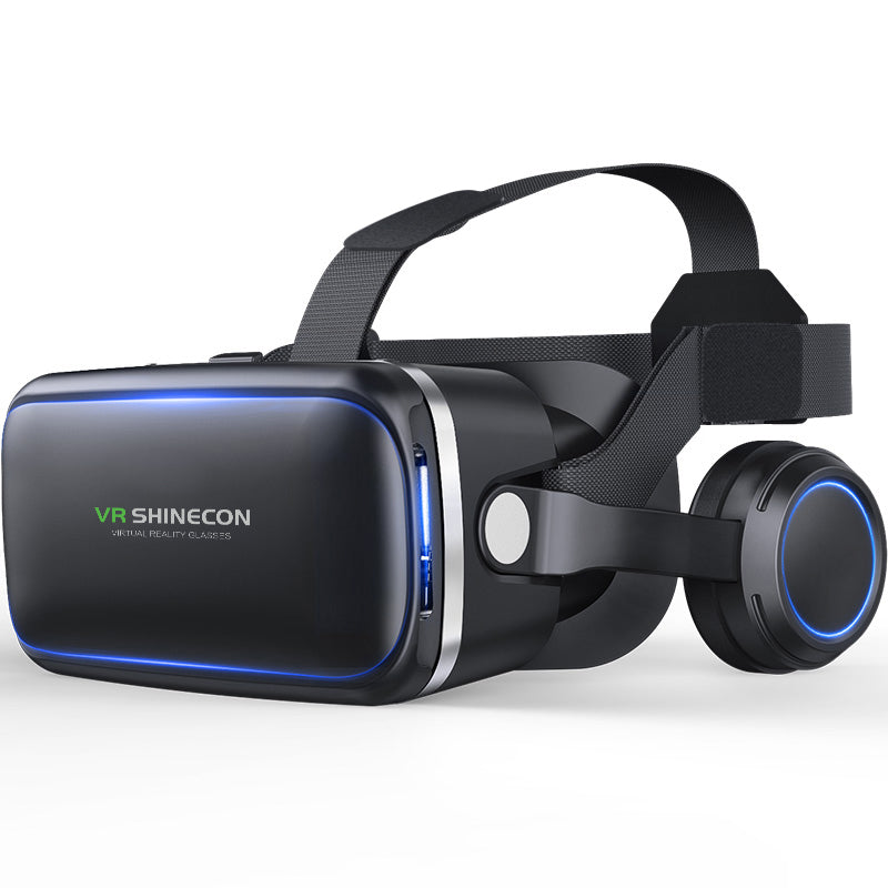 SHINECON 6 Generation G04E 3D VR Glasses Virtual Reality Headset with Earphones for 4.0 - 6.0 inch Phones - Black