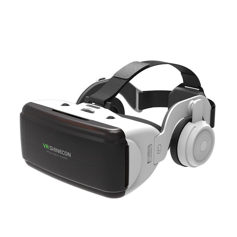 SHINECON SC-G06E Professional 3D VR Glasses Virtual Reality Headset with Earphones for 4.0 - 6.0 inch Phones - White