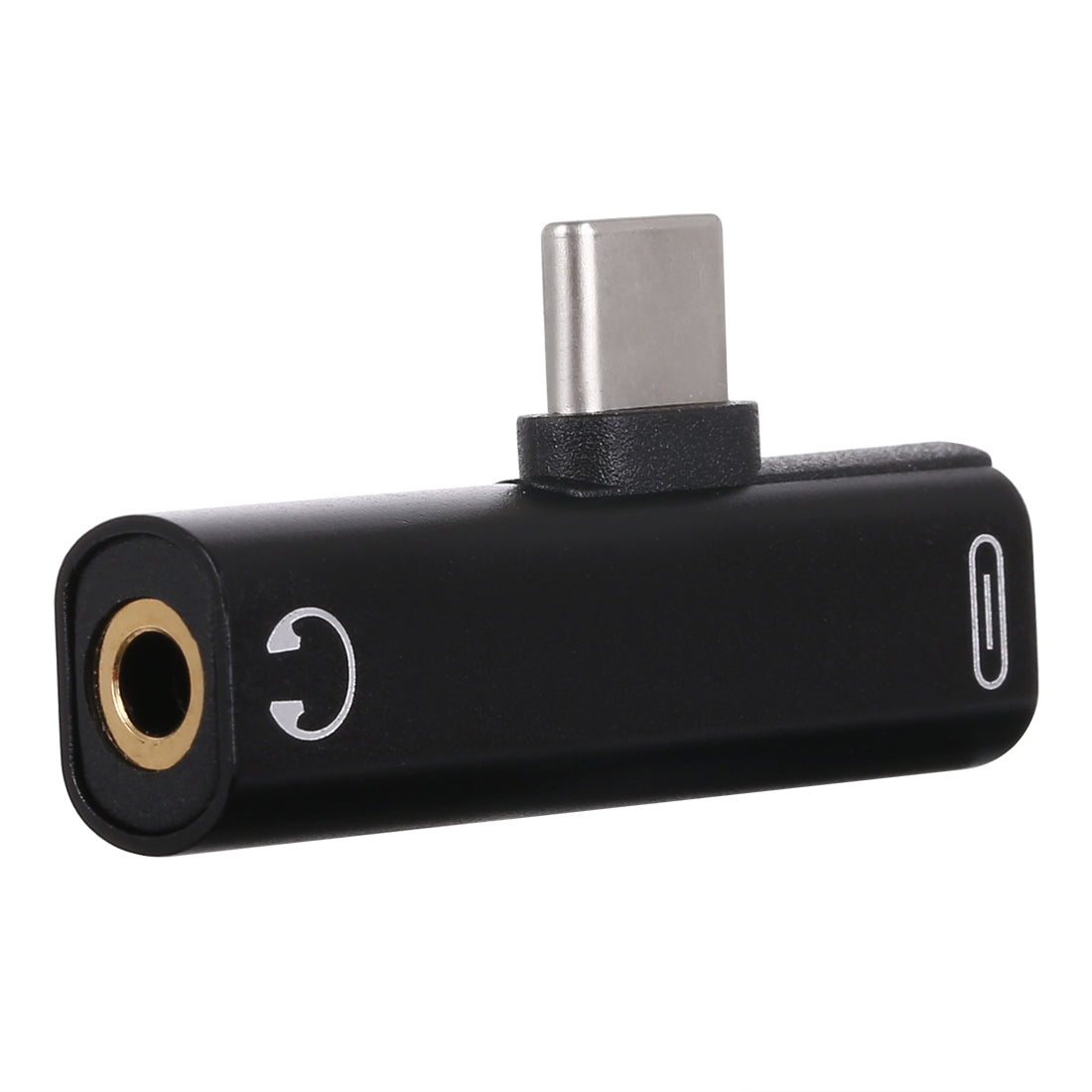 2 in 1 Type-C Male Head to Type-C Female Head 3.5mm Jack Charging Listening Adapter