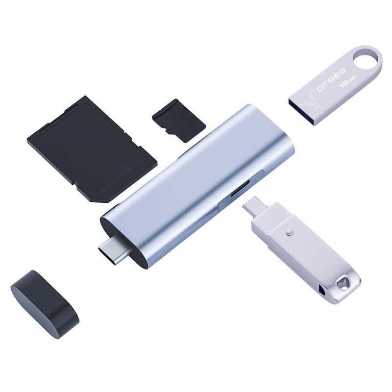 Multi-function Type-C Card Reader USB-C OTG Portable Memory Card Reader for Mobile Phones Computers