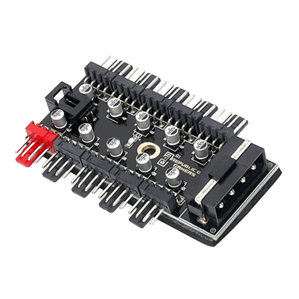 PC 1 to 10 4Pin PWM Cooling Fans HUB SATA Power Large 4D Port Cooler Splitter Extension Adapter