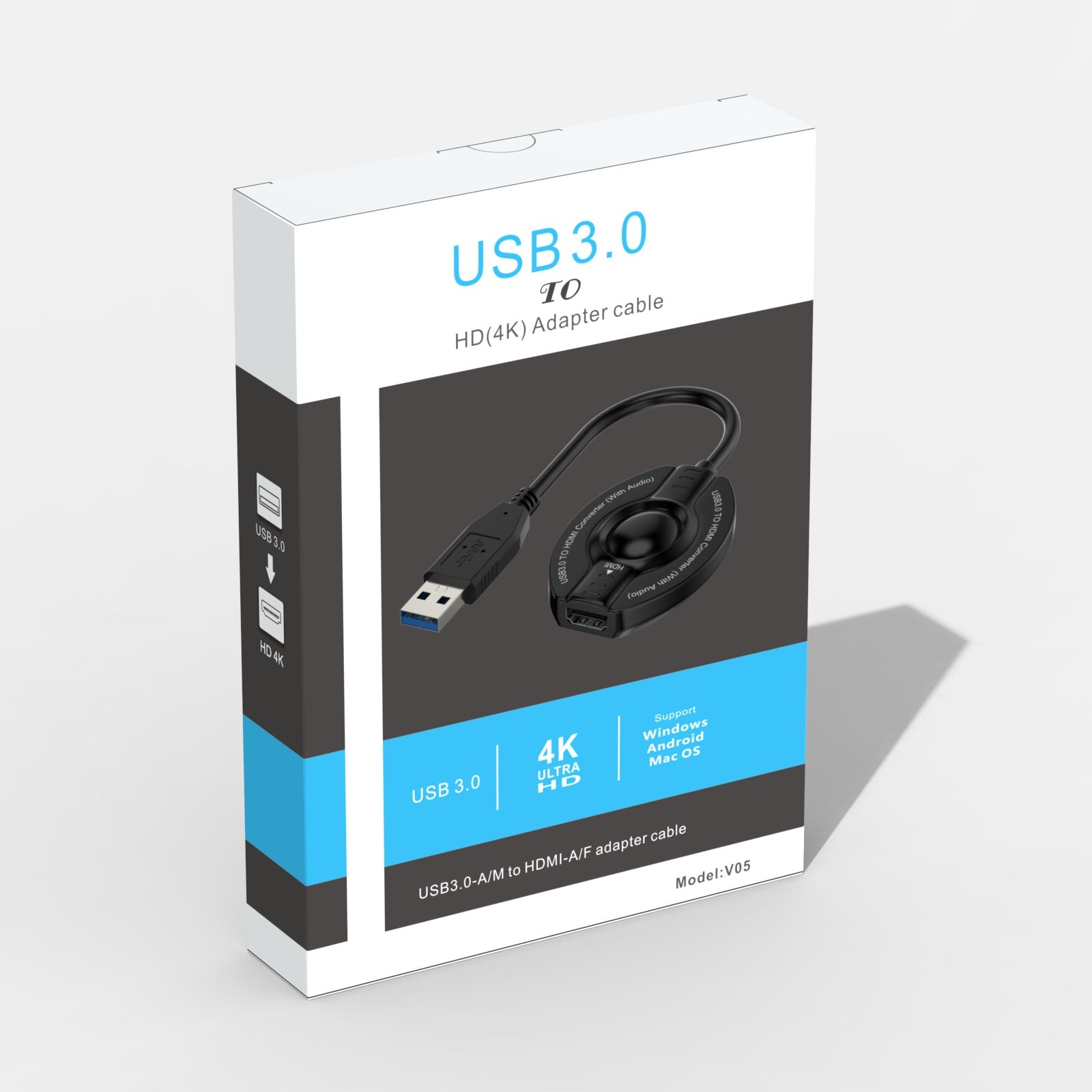 V05 HD 1080P/60Hz Converter USB3.0 to HDMI Adapter Cable USB HD Converter