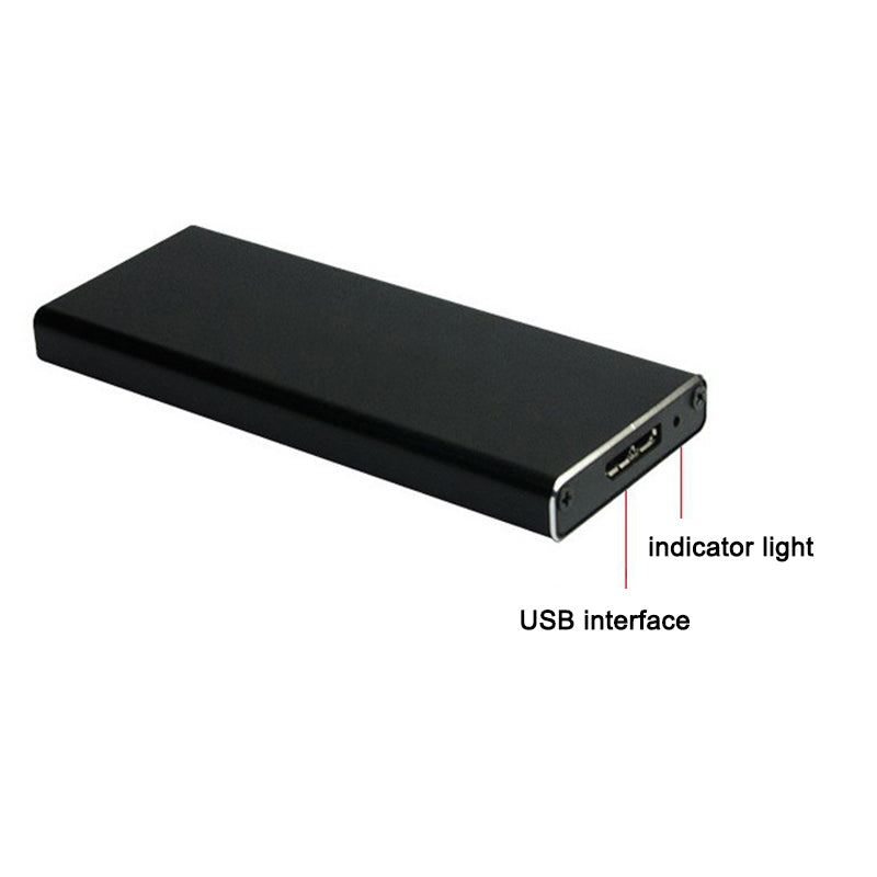 Hard Drive Enclosure USB 3.0 to NGFF M.2 6Gbps Aluminum External HDD SSD Hard Drive Case External Enclosure Container for Windows Mac