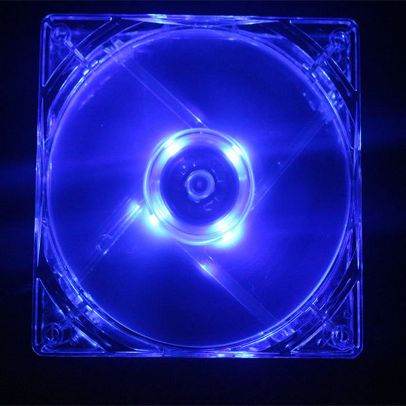 120mm Crystal Clear Computer Fan Color Lighting 4Pin Cooling Fan for 4Pin CPU Water-Cooling Radiator Low Noise Fan
