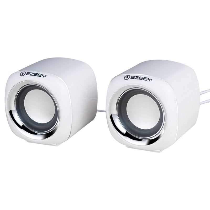 EZEEY A1 One Pair 3.5mm USB Mini Square Wired Speaker Computer Multimedia Desktop Speaker Box for Tablet Laptop Phone