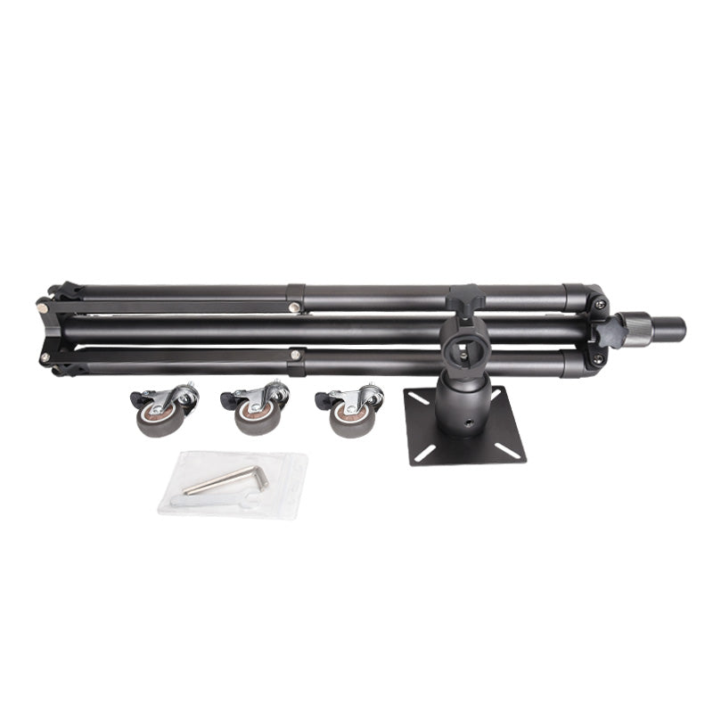 QINGZHUANGSHIDAI XLY-1213 Universal Caster Rotatable Display Screen Tripod Aluminum Alloy Live Streaming Display Bracket