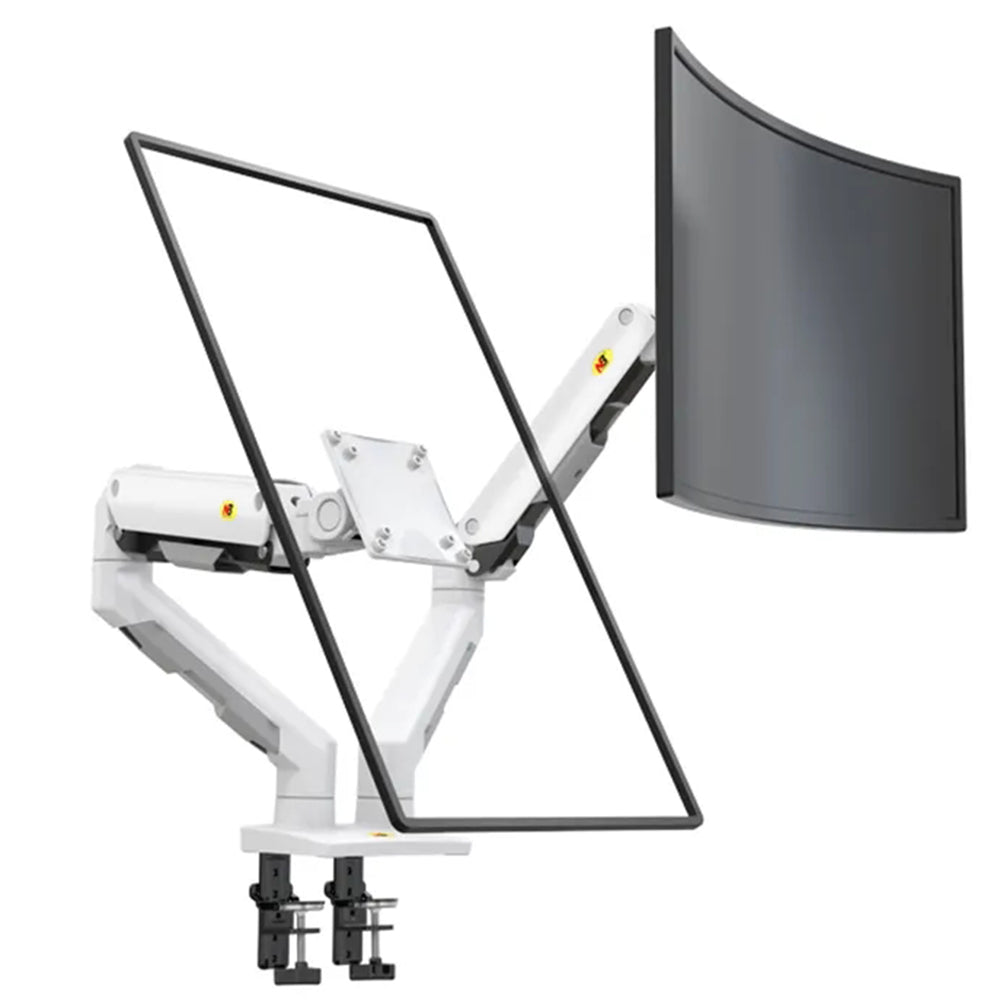 NB G55 Desk Dual Monitor Stand Adjustable Spring Monitor Arm Mount for 27-34 inches Computer Loads 5-16Kg