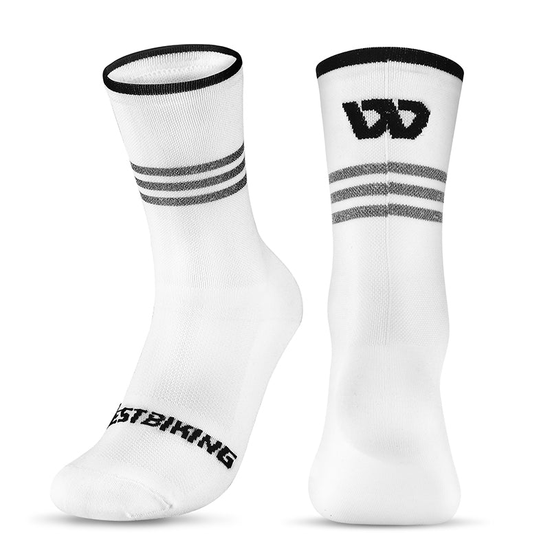 WEST BIKING YP0216052 1 pár Sportovní Běh Cyklistika Ponožky pro dospělé Reflexní prodyšné ponožky se střední trubkou