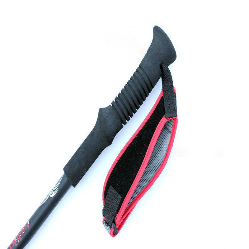 3-Section Retractable Trekking Pole Portable Climbing Hiking Stick Aluminum Alloy External Lock Hiking Pole
