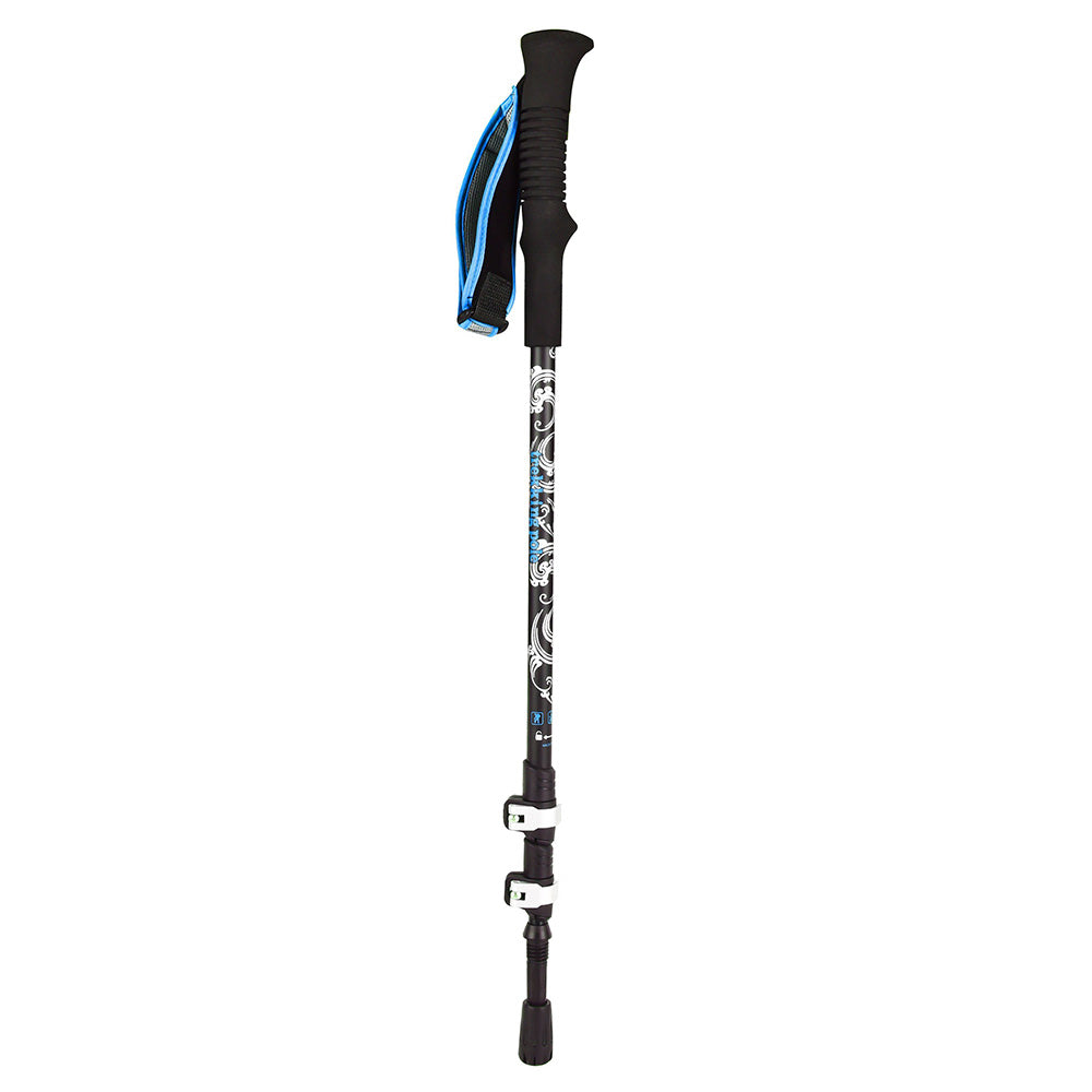 3-Section Retractable Trekking Pole Portable Climbing Hiking Stick Aluminum Alloy External Lock Hiking Pole