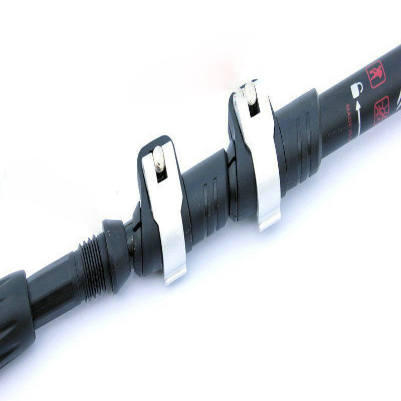 3-Section Retractable Trekking Pole Portable Climbing Hiking Stick Aluminum Alloy External Lock Hiking Pole
