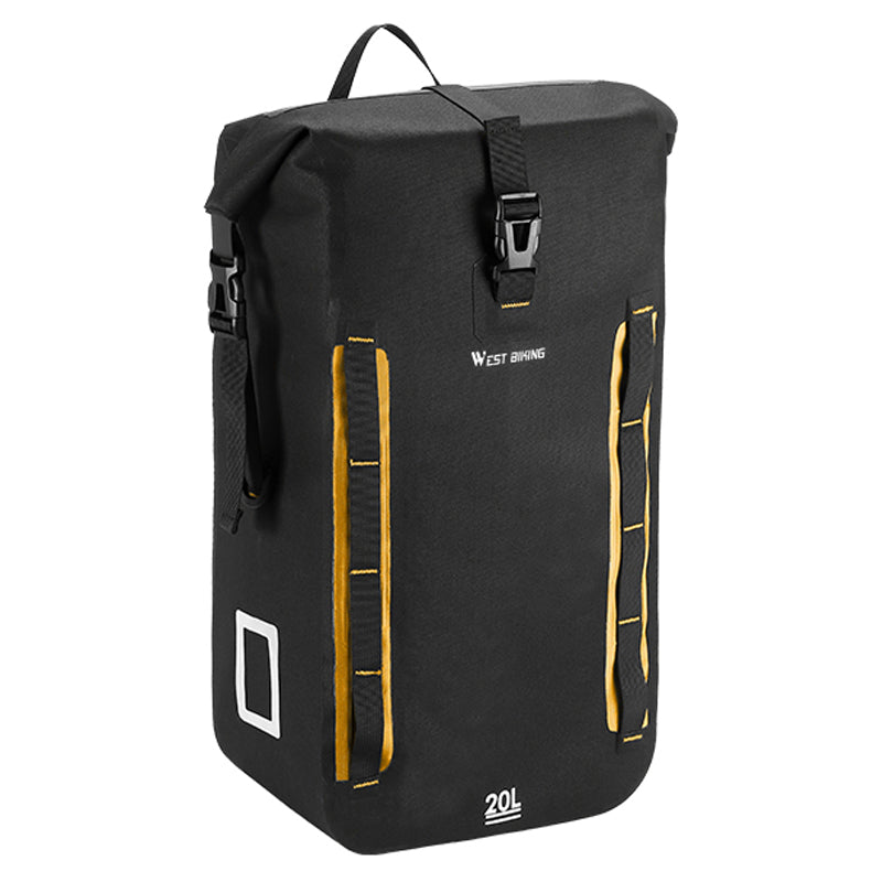 WEST BIKING YP0707313 20L Bicycle Reflective Rear Rack Bag TPU Waterproof Bike Seat Tail Pannier Pack