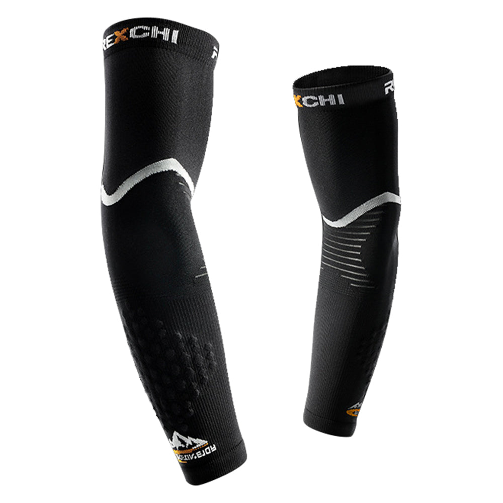 REXCHI HB36 One Pair Arm Sleeves Cycling Compression Long Arm Cover for Outdoor Camping Hiking Running