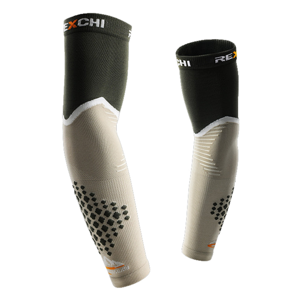REXCHI HB36 One Pair Arm Sleeves Cycling Compression Long Arm Cover for Outdoor Camping Hiking Running