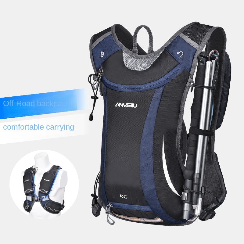 ANMEILU 1057 Bike Cycling Backpack Running Hydration Water Bag Ultralight Bladder Rucksack with Helmet Mesh