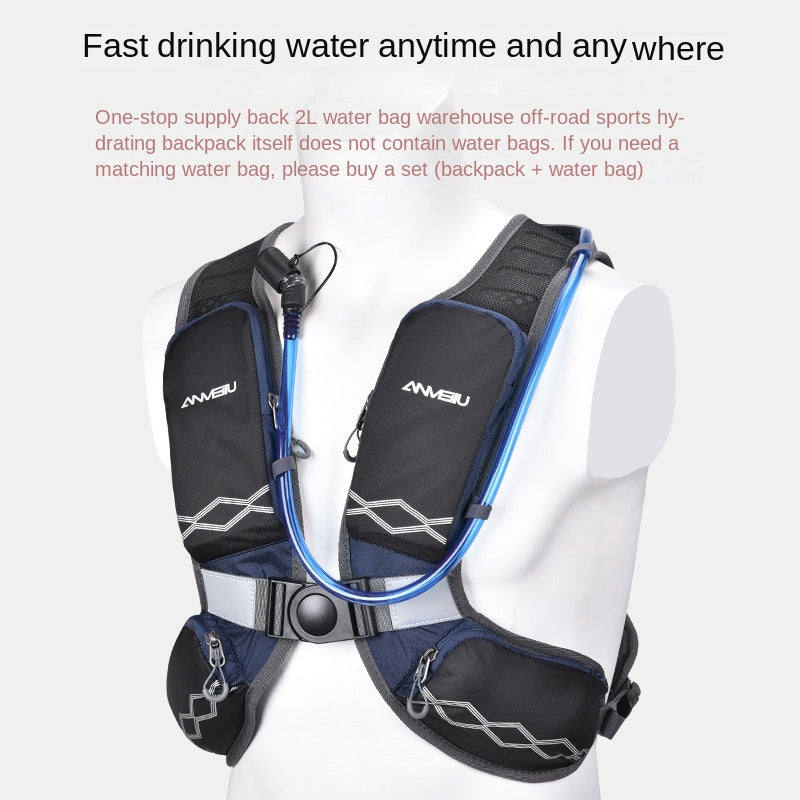 ANMEILU 1057 Bike Cycling Backpack Running Hydration Water Bag Ultralight Bladder Rucksack with Helmet Mesh