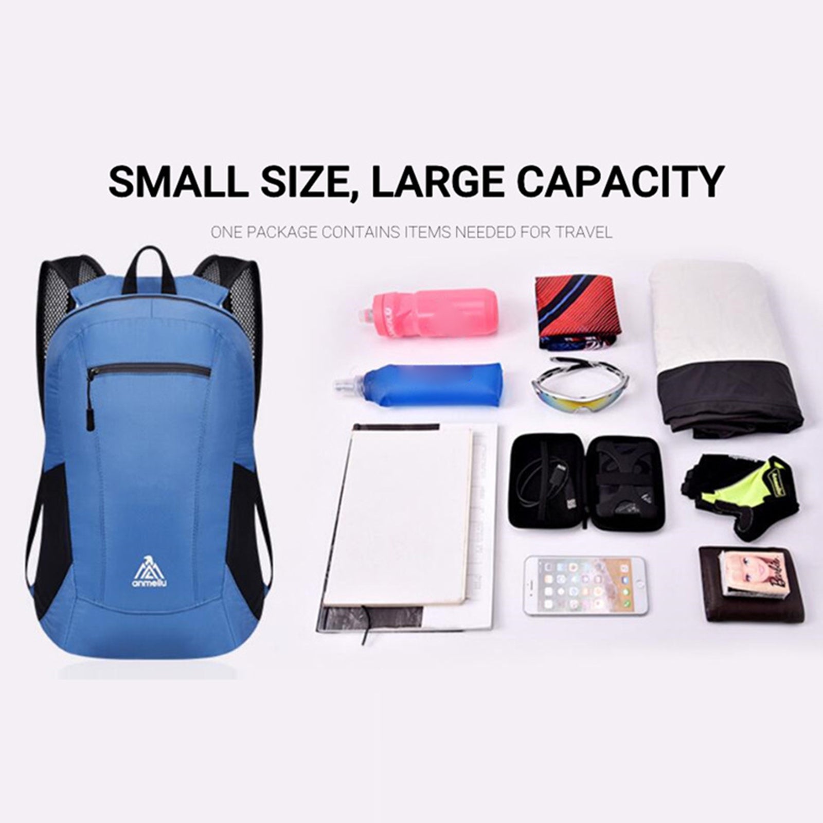 ANMEILU 2013 15L Folding Backpack Outdoor Hiking Camping 70D Nylon Lightweight Shoulder Bag