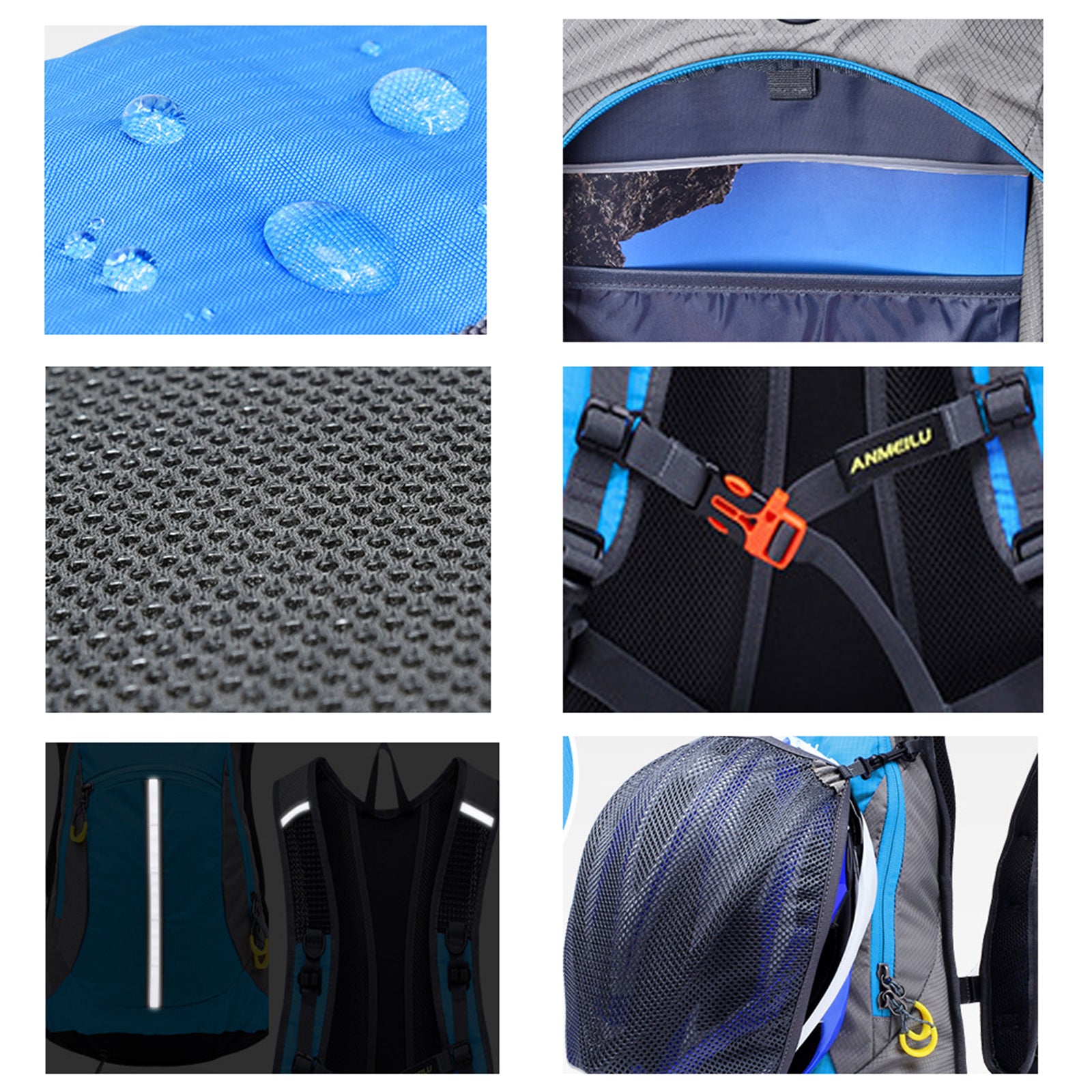 ANMEILU 1008 Sport Backpack 15L Lightweight Backpack Wear-Resistant Backpack Travel Daypack for Women Men