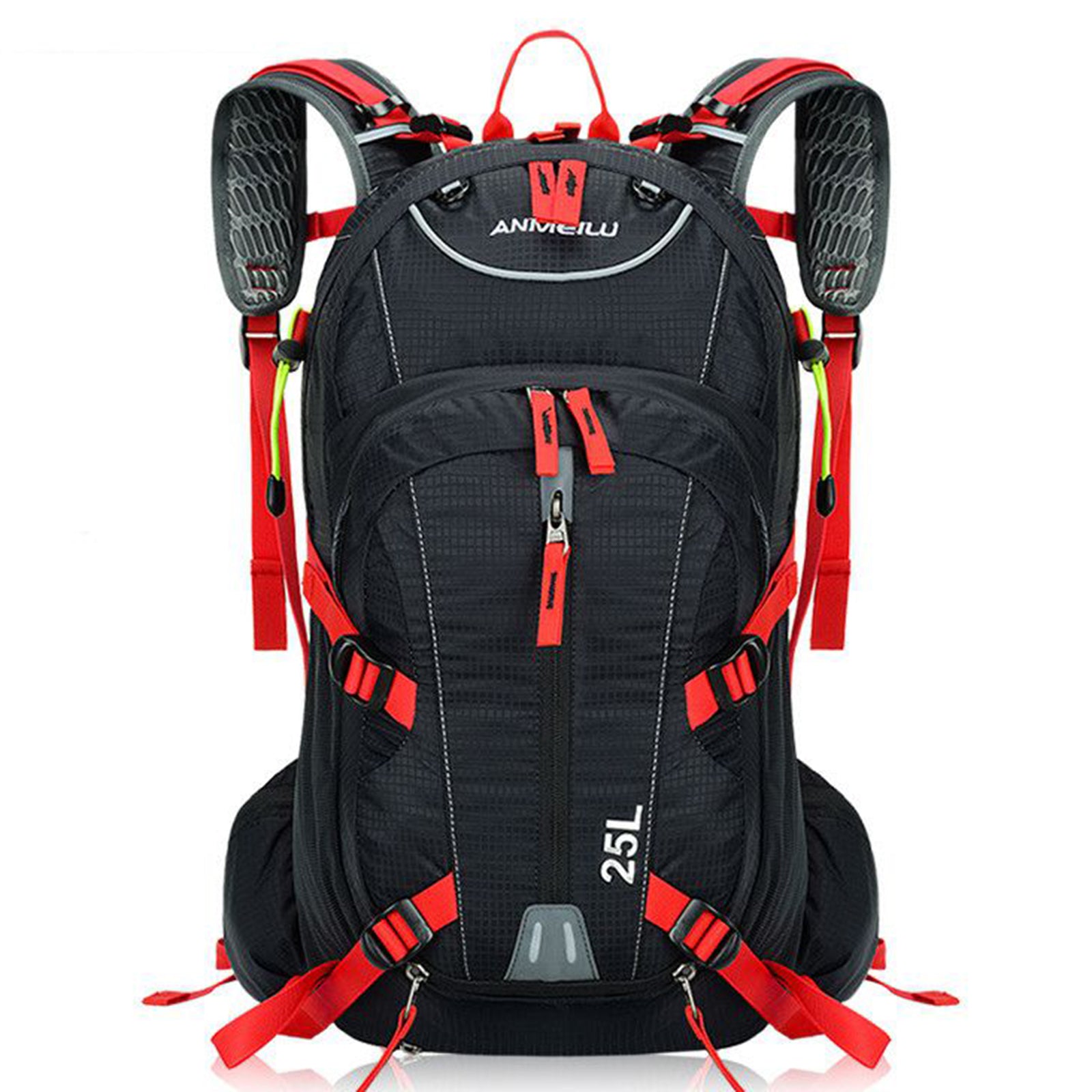 ANMEILU 1012 Sport Backpack 25L Lightweight Anti-scratch Travel Daypack with Helmet Net and Rain Cover for Women Men