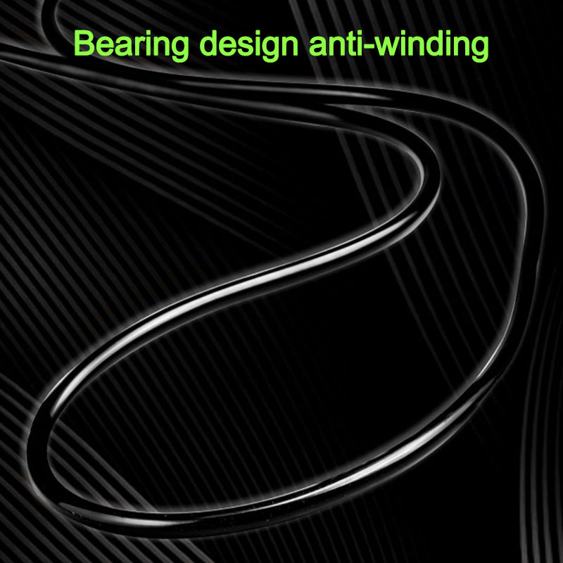 Sports PVC Bearing Jump Rope with Anti-Slip Handle Adjustable Wire Skipping Rope for Indoor Fitness 283g