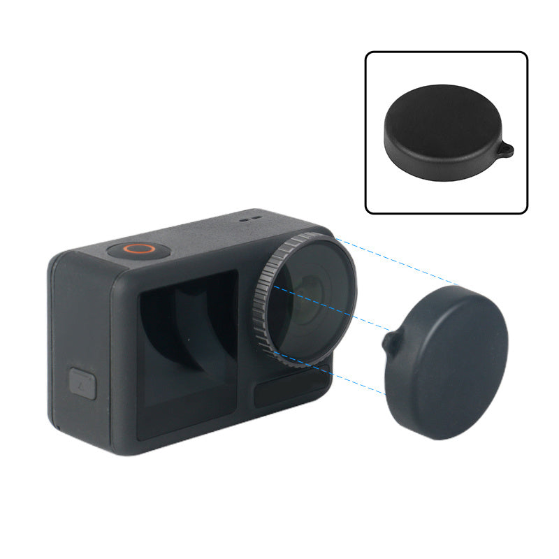 2Pcs For DJI Osmo Action 3/Action 4 Sports Camera Soft Silicone Lens Cover Protective Cap Accessories