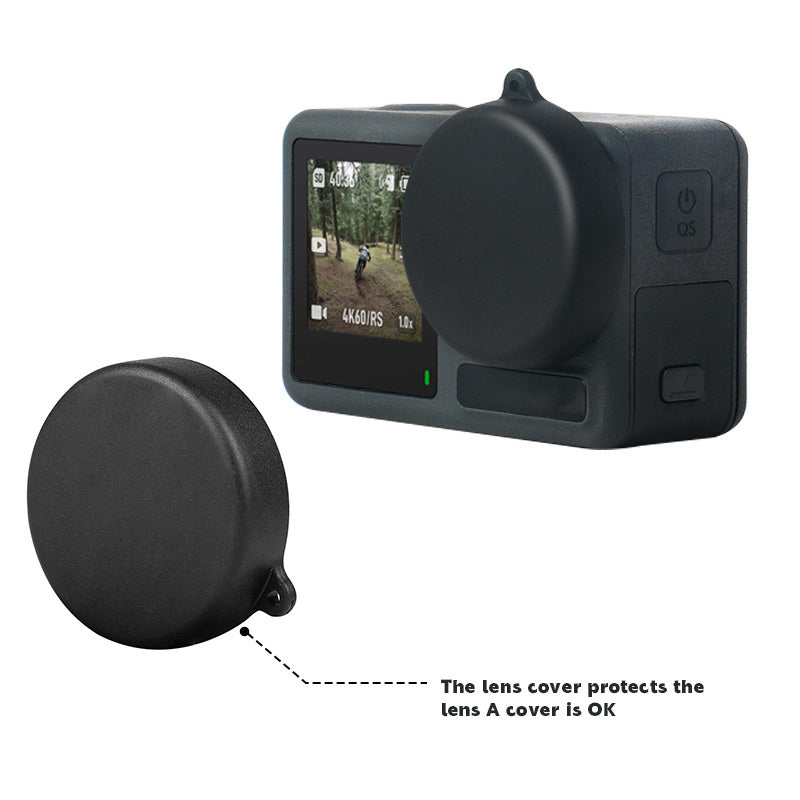 2Pcs For DJI Osmo Action 3/Action 4 Sports Camera Soft Silicone Lens Cover Protective Cap Accessories